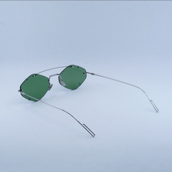 DIOR SUNGLASSES DIORINCLUSION 1007 Palladium / Green - Picture 6 of 7